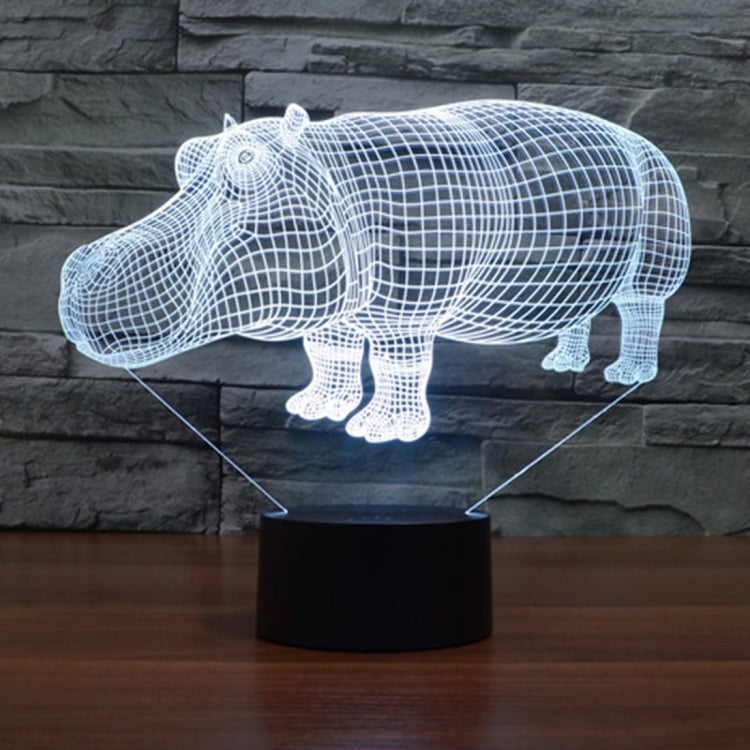 Lampada da scrivania con lampada stereo visiva creativa a 7 colori, luce notturna, Rhino Style