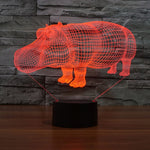 Lampada da scrivania con lampada stereo visiva creativa a 7 colori, luce notturna, Rhino Style