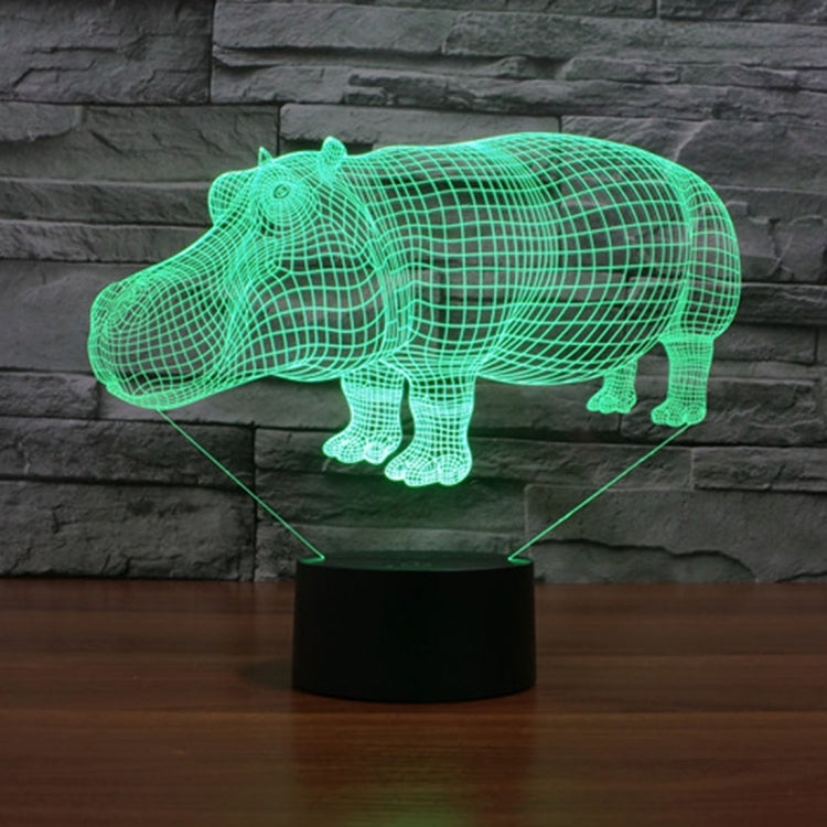 Lampada da scrivania con lampada stereo visiva creativa a 7 colori, luce notturna, Rhino Style