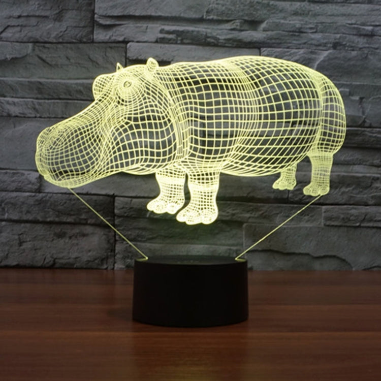 Lampada da scrivania con lampada stereo visiva creativa a 7 colori, luce notturna, Rhino Style