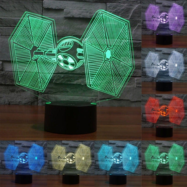 Lampada da scrivania con lampada stereo visiva creativa a 7 colori, luce notturna, TIE Fighter Style