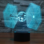 Lampada da scrivania con lampada stereo visiva creativa a 7 colori, luce notturna, TIE Fighter Style