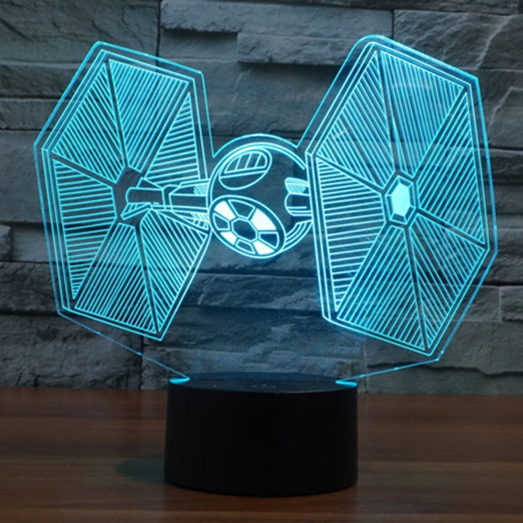 Lampada da scrivania con lampada stereo visiva creativa a 7 colori, luce notturna, TIE Fighter Style