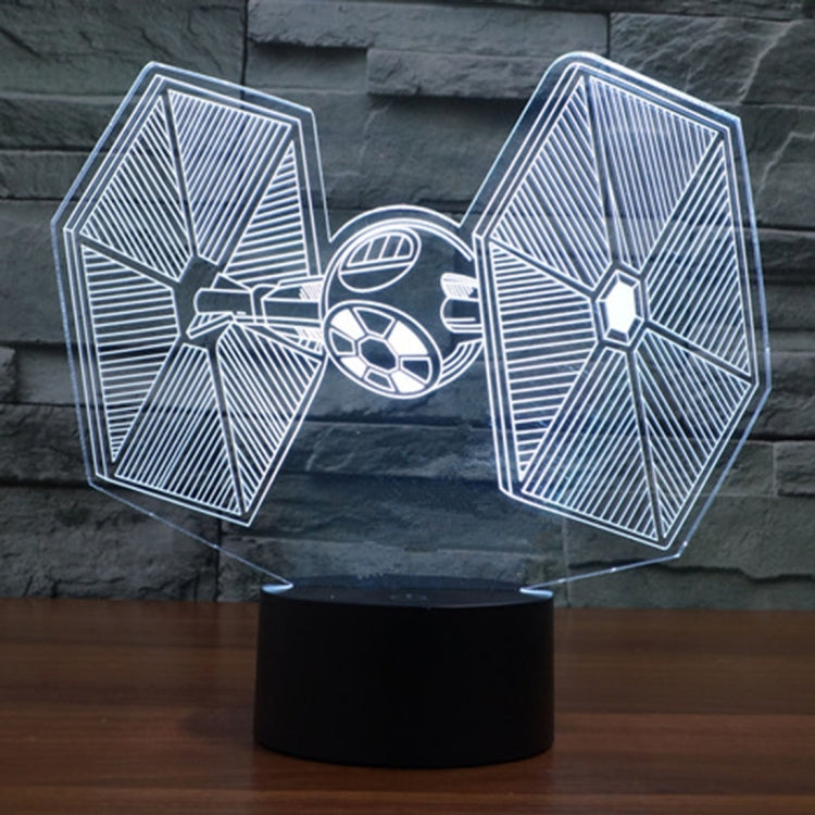 Lampada da scrivania con lampada stereo visiva creativa a 7 colori, luce notturna, TIE Fighter Style