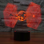 Lampada da scrivania con lampada stereo visiva creativa a 7 colori, luce notturna, TIE Fighter Style