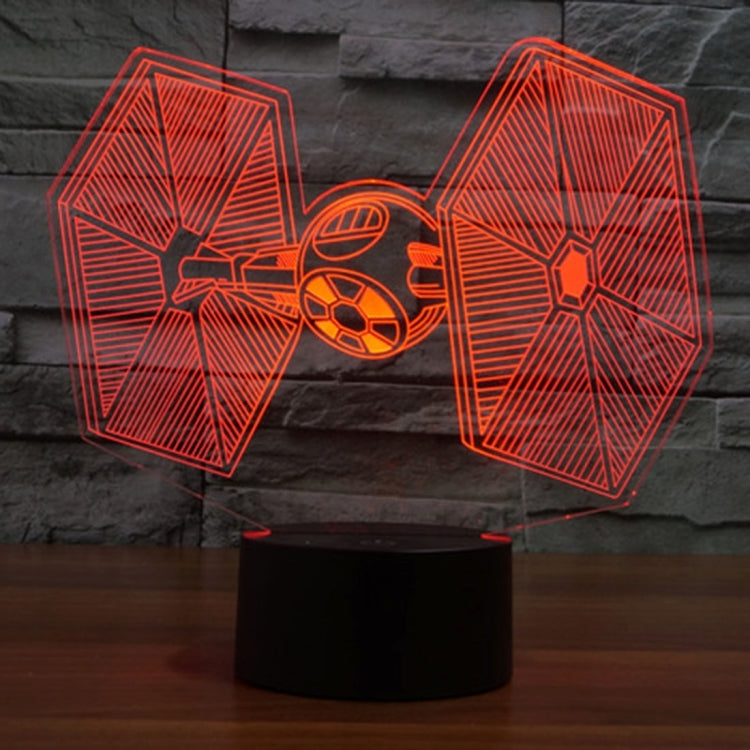 Lampada da scrivania con lampada stereo visiva creativa a 7 colori, luce notturna, TIE Fighter Style