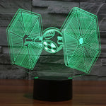 Lampada da scrivania con lampada stereo visiva creativa a 7 colori, luce notturna, TIE Fighter Style