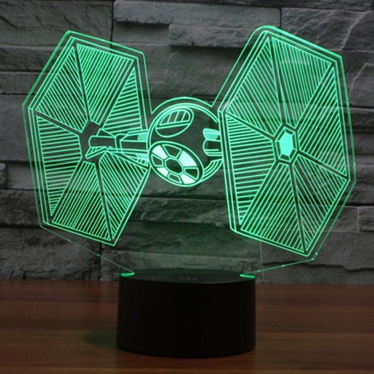 Lampada da scrivania con lampada stereo visiva creativa a 7 colori, luce notturna, TIE Fighter Style
