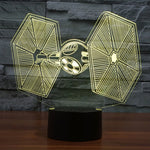 Lampada da scrivania con lampada stereo visiva creativa a 7 colori, luce notturna, TIE Fighter Style