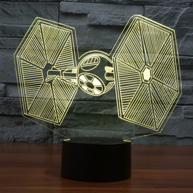 Lampada da scrivania con lampada stereo visiva creativa a 7 colori, luce notturna, TIE Fighter Style