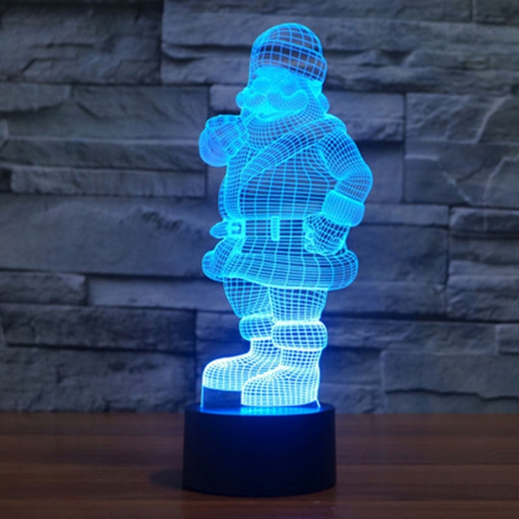 Lampada da scrivania con lampada stereo visiva creativa a 7 colori, luce notturna, Santa Claus Style
