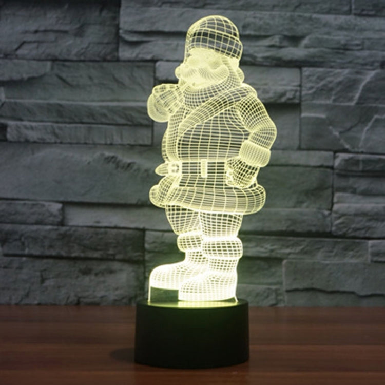 Lampada da scrivania con lampada stereo visiva creativa a 7 colori, luce notturna, Santa Claus Style