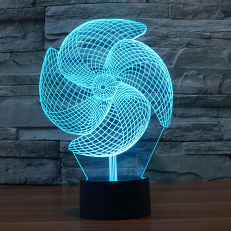 Lampada da scrivania con lampada stereo visiva creativa a 7 colori, luce notturna, Big Pinwheel Style