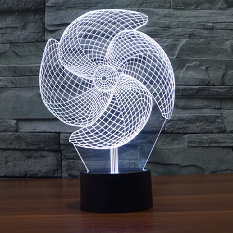 Lampada da scrivania con lampada stereo visiva creativa a 7 colori, luce notturna, Big Pinwheel Style