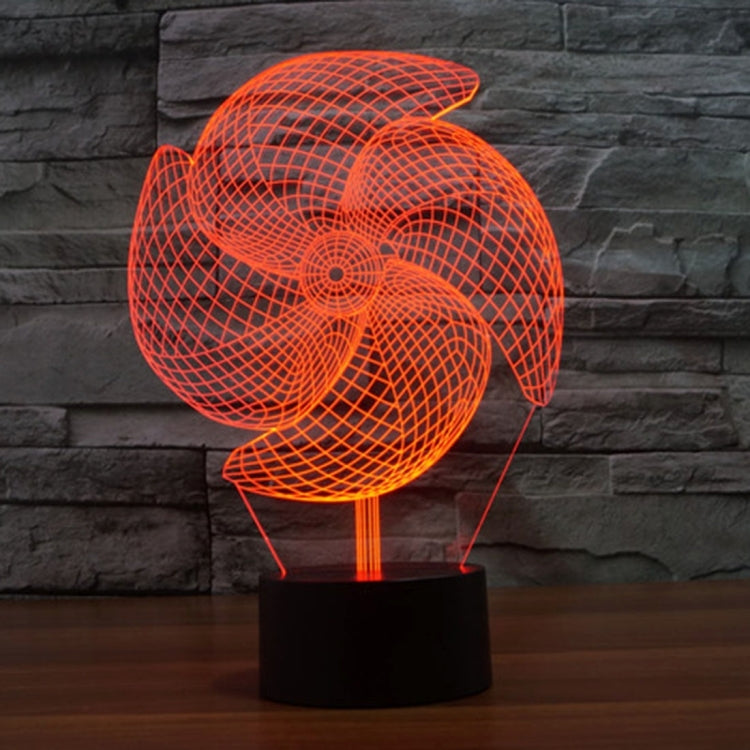 Lampada da scrivania con lampada stereo visiva creativa a 7 colori, luce notturna, Big Pinwheel Style