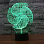 Lampada da scrivania con lampada stereo visiva creativa a 7 colori, luce notturna, Big Pinwheel Style