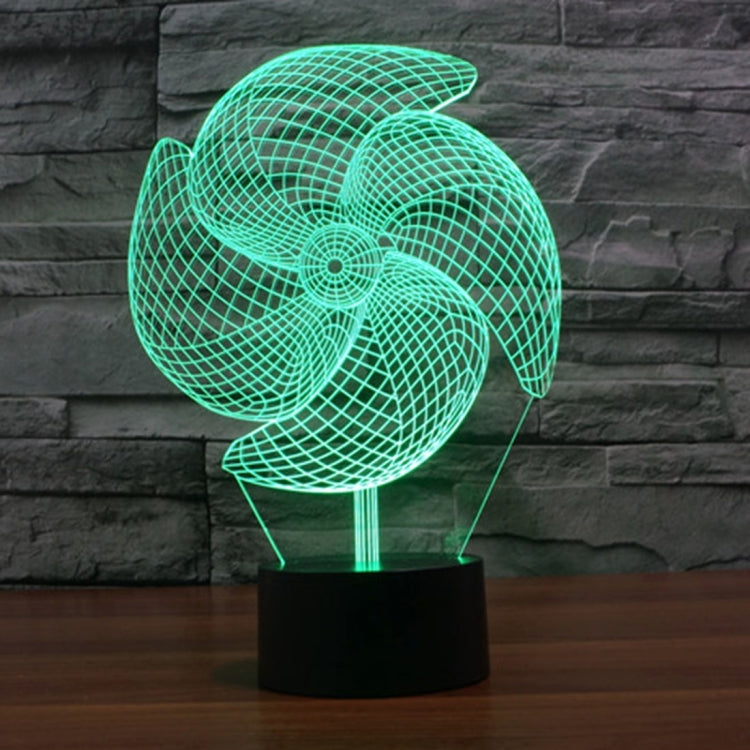 Lampada da scrivania con lampada stereo visiva creativa a 7 colori, luce notturna, Big Pinwheel Style
