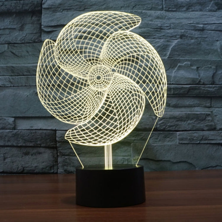 Lampada da scrivania con lampada stereo visiva creativa a 7 colori, luce notturna, Big Pinwheel Style