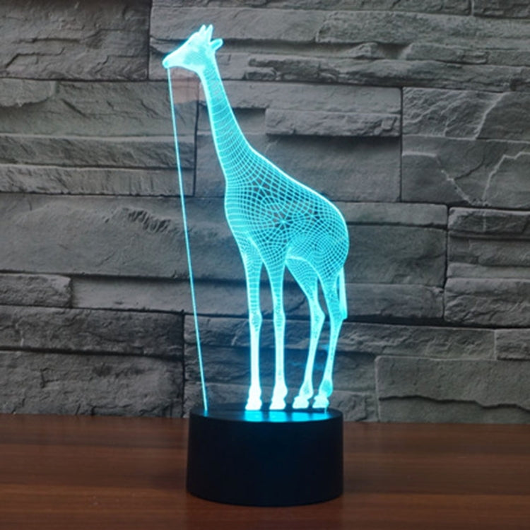 Lampada da scrivania con lampada stereo visiva creativa a 7 colori, luce notturna, Giraffe Style