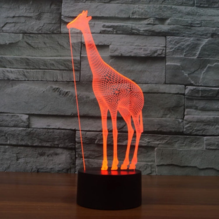 Lampada da scrivania con lampada stereo visiva creativa a 7 colori, luce notturna, Giraffe Style