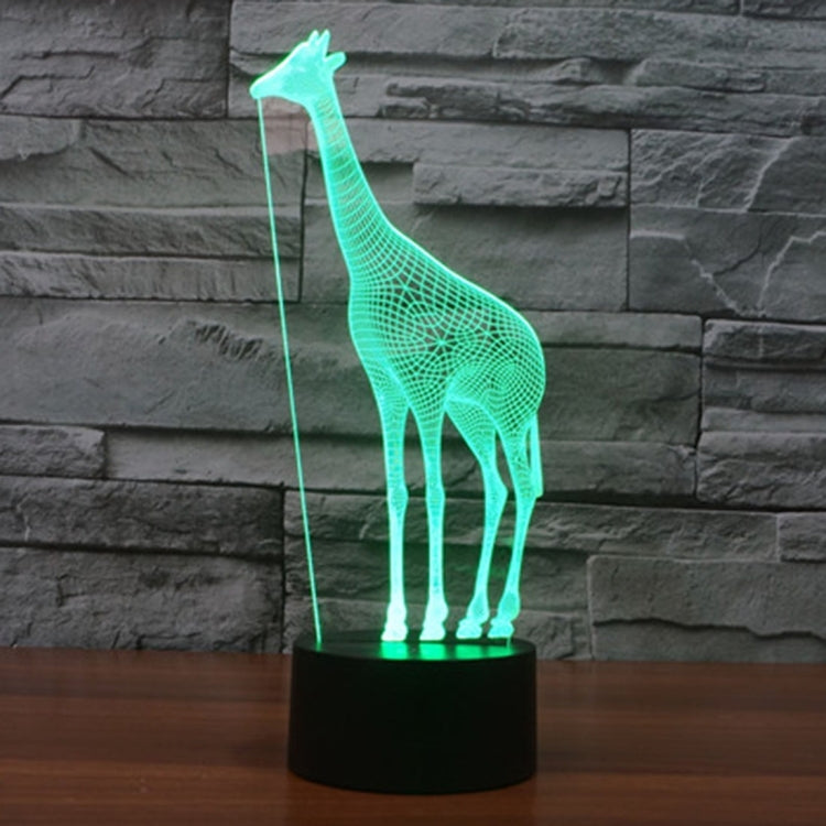Lampada da scrivania con lampada stereo visiva creativa a 7 colori, luce notturna, Giraffe Style