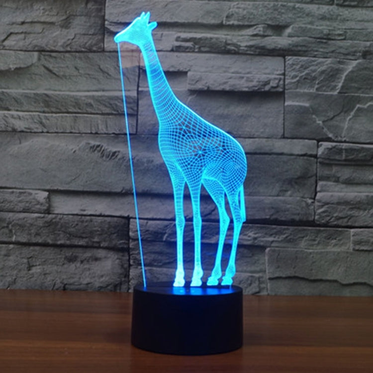 Lampada da scrivania con lampada stereo visiva creativa a 7 colori, luce notturna, Giraffe Style