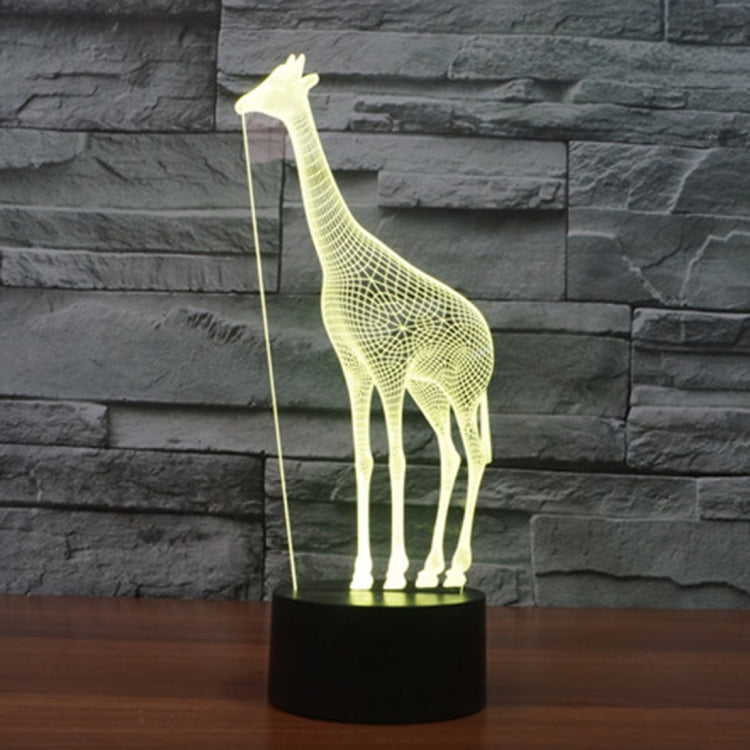 Lampada da scrivania con lampada stereo visiva creativa a 7 colori, luce notturna, Giraffe Style