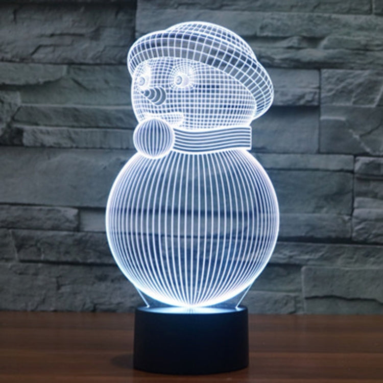 Lampada da scrivania con lampada stereo visiva creativa a 7 colori, luce notturna, Snowman Style