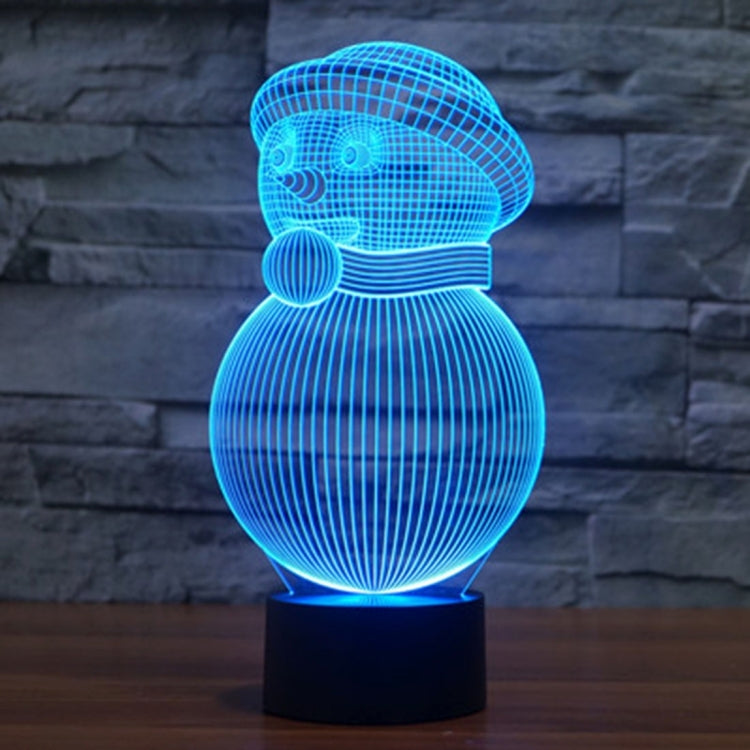 Lampada da scrivania con lampada stereo visiva creativa a 7 colori, luce notturna, Snowman Style