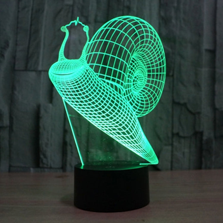 Lampada da scrivania con lampada stereo visiva creativa a 7 colori, luce notturna, Snail Style