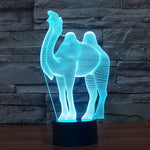 Lampada da scrivania con lampada stereo visiva creativa a 7 colori, luce notturna, Camel Style