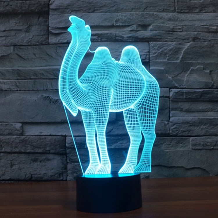 Lampada da scrivania con lampada stereo visiva creativa a 7 colori, luce notturna, Camel Style