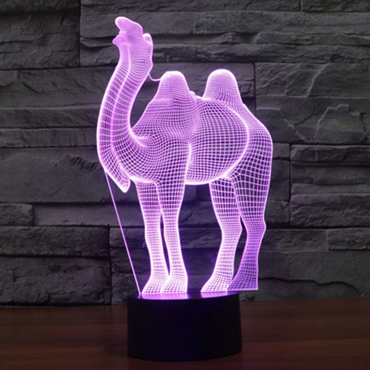Lampada da scrivania con lampada stereo visiva creativa a 7 colori, luce notturna, Camel Style