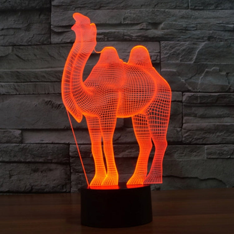 Lampada da scrivania con lampada stereo visiva creativa a 7 colori, luce notturna, Camel Style
