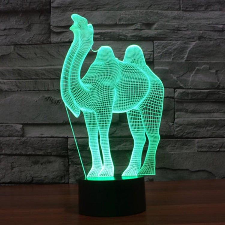 Lampada da scrivania con lampada stereo visiva creativa a 7 colori, luce notturna, Camel Style