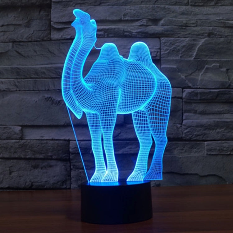 Lampada da scrivania con lampada stereo visiva creativa a 7 colori, luce notturna, Camel Style
