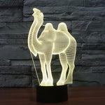 Lampada da scrivania con lampada stereo visiva creativa a 7 colori, luce notturna, Camel Style