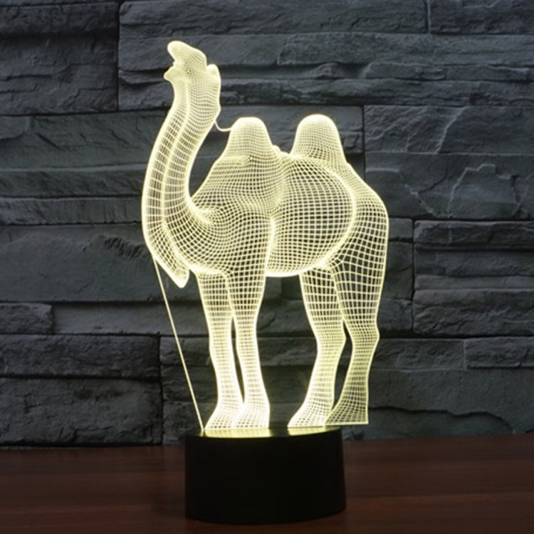 Lampada da scrivania con lampada stereo visiva creativa a 7 colori, luce notturna, Camel Style