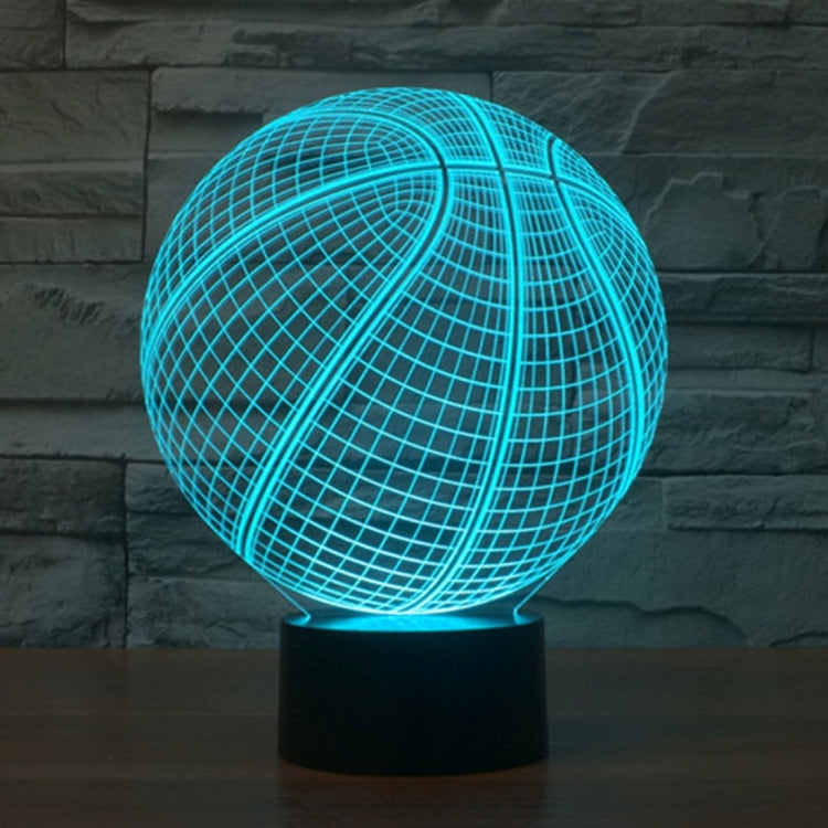 Lampada da scrivania con lampada stereo visiva creativa a 7 colori, luce notturna, Basketball Style