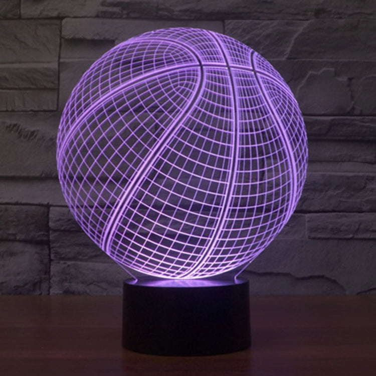 Lampada da scrivania con lampada stereo visiva creativa a 7 colori, luce notturna, Basketball Style