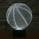 Lampada da scrivania con lampada stereo visiva creativa a 7 colori, luce notturna, Basketball Style