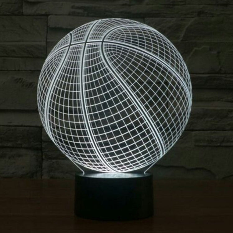 Lampada da scrivania con lampada stereo visiva creativa a 7 colori, luce notturna, Basketball Style