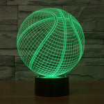 Lampada da scrivania con lampada stereo visiva creativa a 7 colori, luce notturna, Basketball Style