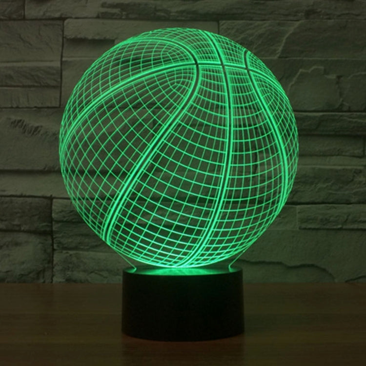 Lampada da scrivania con lampada stereo visiva creativa a 7 colori, luce notturna, Basketball Style