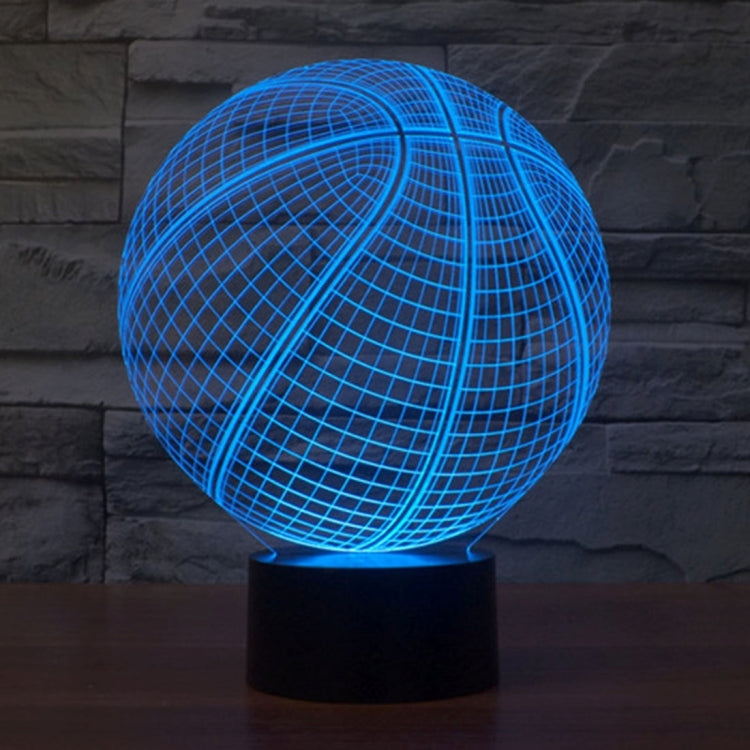 Lampada da scrivania con lampada stereo visiva creativa a 7 colori, luce notturna, Basketball Style