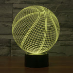 Lampada da scrivania con lampada stereo visiva creativa a 7 colori, luce notturna, Basketball Style