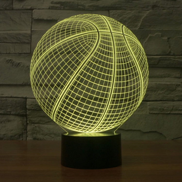 Lampada da scrivania con lampada stereo visiva creativa a 7 colori, luce notturna, Basketball Style