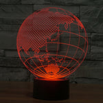 Lampada da scrivania con lampada stereo visiva creativa a 7 colori, luce notturna, Asia Style
