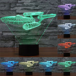 Lampada da scrivania con lampada stereo visiva creativa a 7 colori, luce notturna, Star Trek Battleship Style