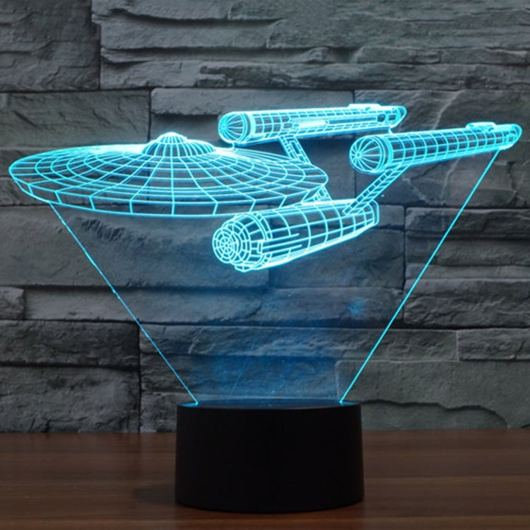 Lampada da scrivania con lampada stereo visiva creativa a 7 colori, luce notturna, Star Trek Battleship Style